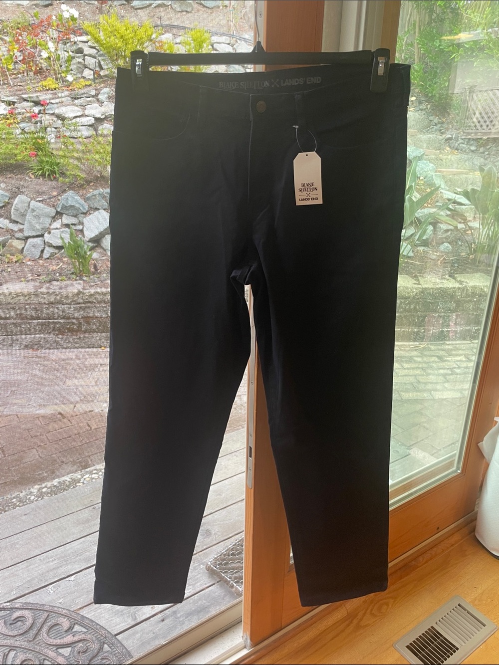 Lands' End Blake Shelton Hybrid 5 Pkt Pant. Traditional Fit Black Sz 34 x 32 NWT